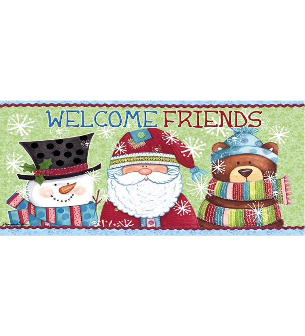 Welcome Holiday Friends Sassafras Decorative Doormat Insert