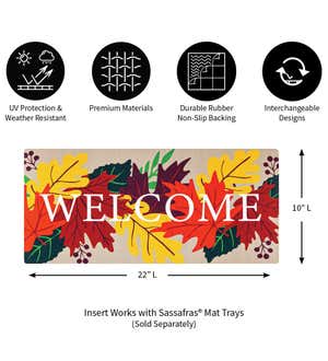 Welcome Fall Leaves Sassafras Switch Mat