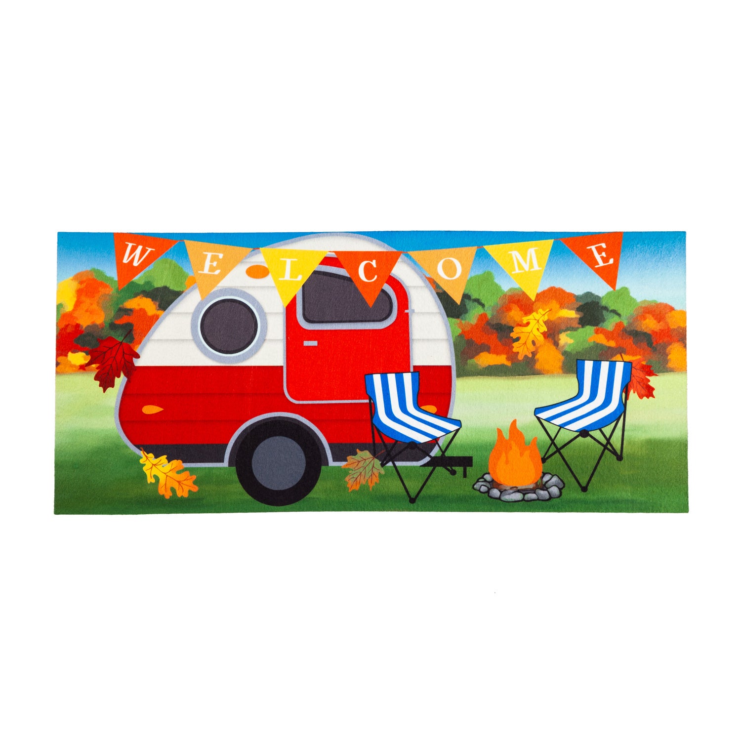 Fall Camper Welcome Sassafras Switch Mat