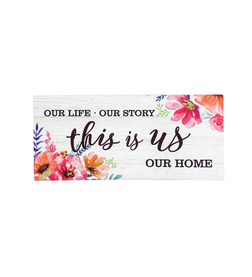 This is Us Floral Sassafras Switch Mat, 22" x 10"