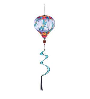 Fluttering Dragonfly Burlap Animated Balloon Spinner