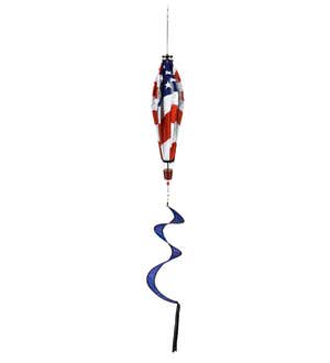 Waving American Flag Animated Lit Balloon Spinner