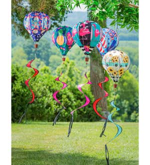 Flamingo Stripes and Flowers Balloon Spinner