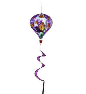 Iris Butterflies Burlap Balloon Spinner