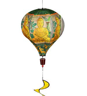 Buddha Burlap Balloon Spinner