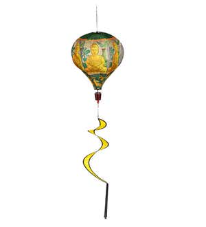 Buddha Burlap Balloon Spinner