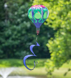 Jumping Frog Burlap Balloon Spinner