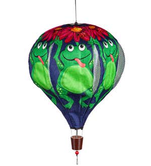 Jumping Frog Burlap Balloon Spinner