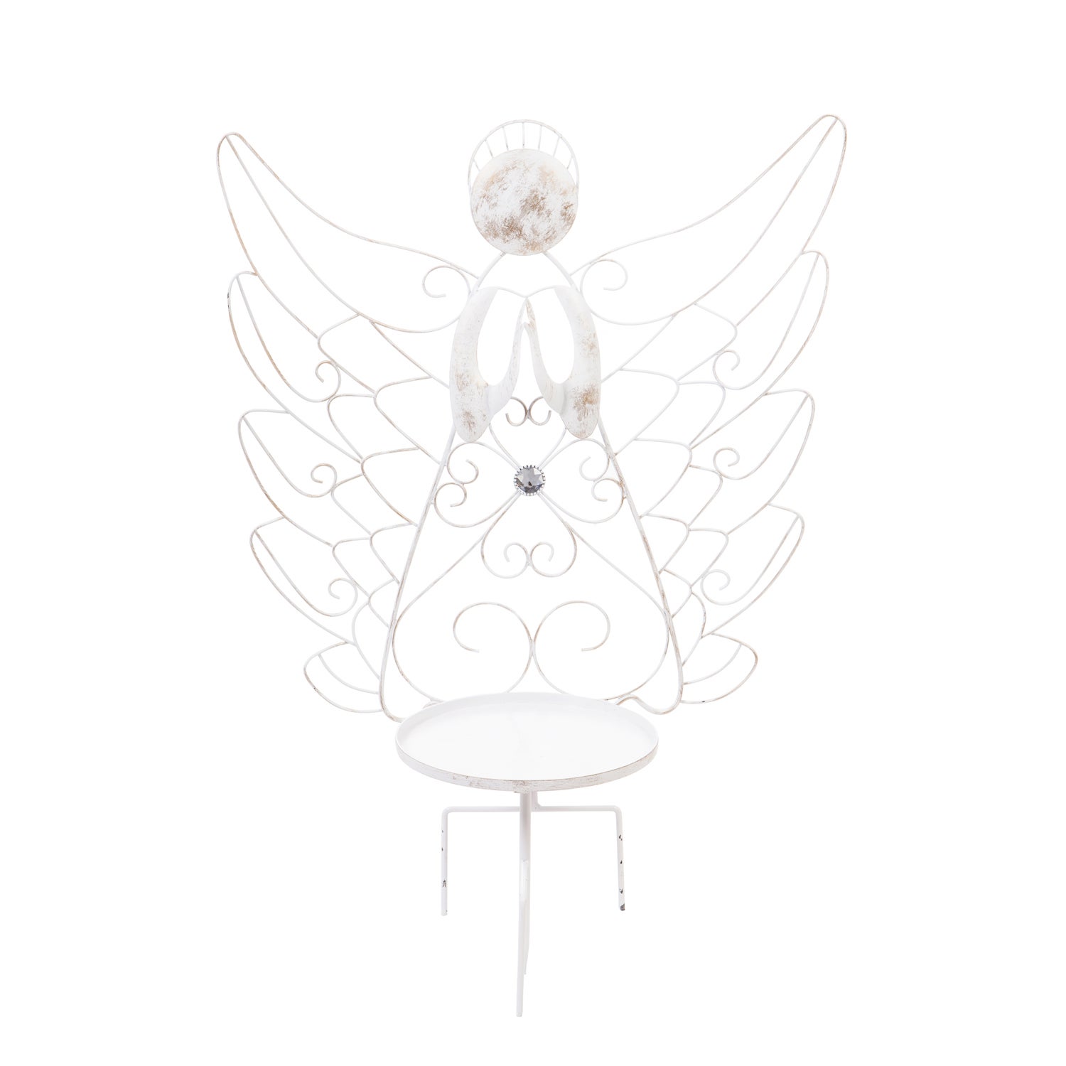 White Angel Metal Plant Stand