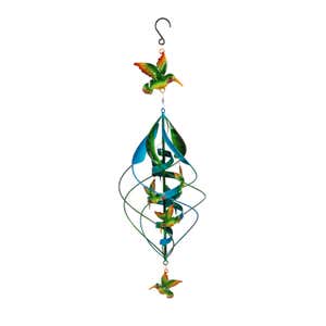 Hanging Wind Twirler, Double Layer Hummingbird