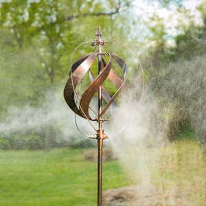 85.5"H Misting Wind Spinner, Copper Sphere