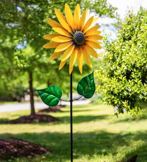 75"H Sunflower Statement Wind Spinner