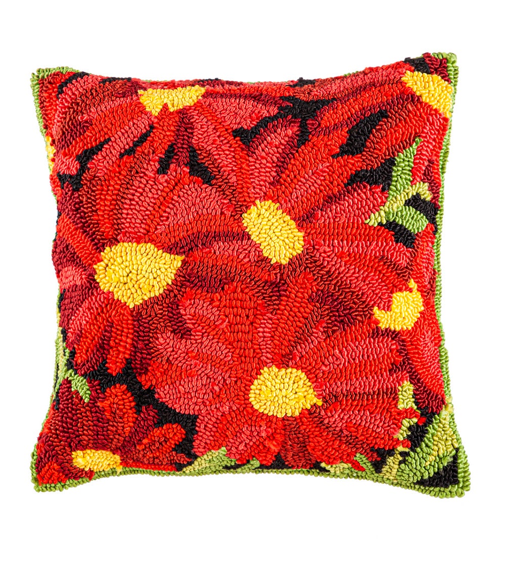 Hooked Pillow, Floral