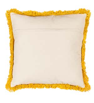 Be Kind Be You Square Embroidered Bumble Bee Pillow