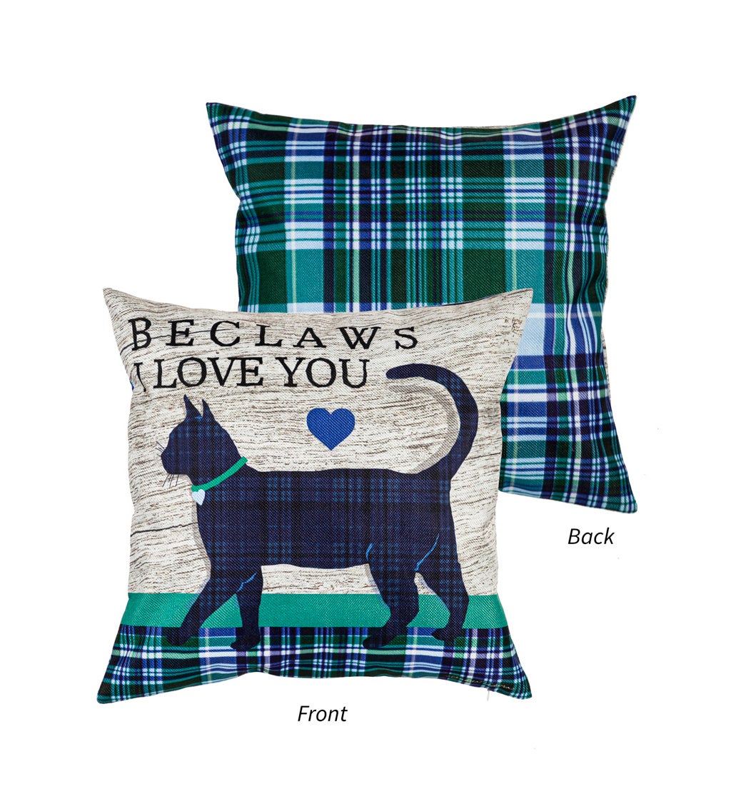 Beclaws I love You Outdoor Pillow Cover
