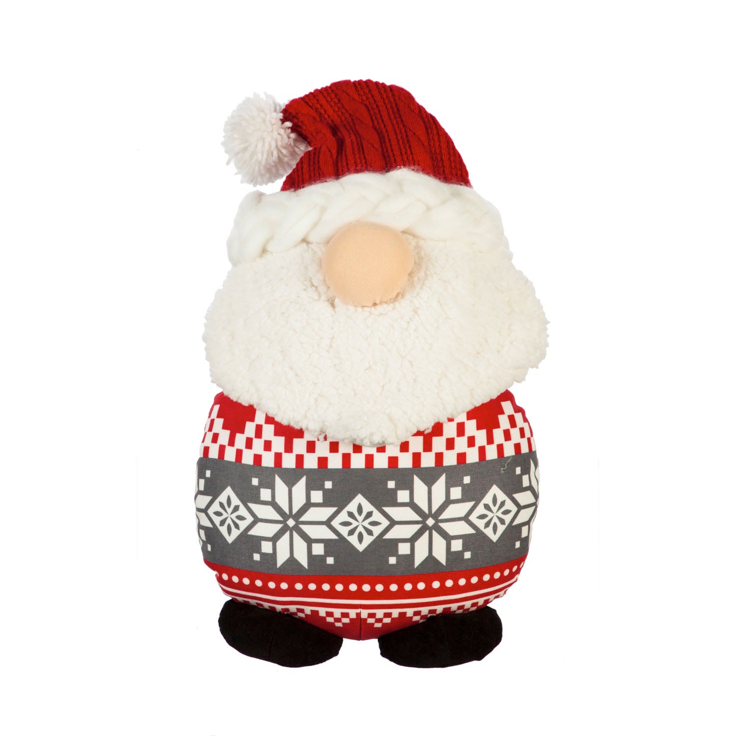 Gnome Shaped Pillow with Snowflake Sweater