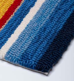 Summertime Stripe Indoor/Outdoor Hooked Rug 24"x42"