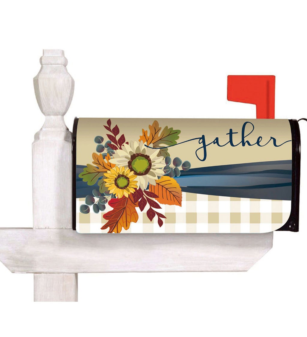 Fall Floral Gather Mailbox Cover