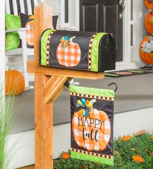 Happy Fall Pumpkin Mailbox Cover