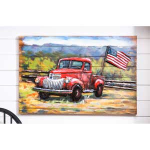 Handcrafted American Truck 3D Metal Wall décor