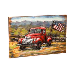 Handcrafted American Truck 3D Metal Wall décor