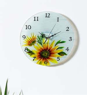 Sunflower Decorative Glass Clock