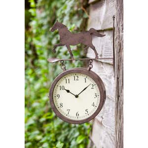 Horse Icon Outdoor Wall Clock
