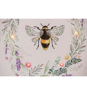 Bee Kind LED Canvas Wall Décor