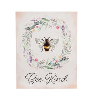 Bee Kind LED Canvas Wall Décor