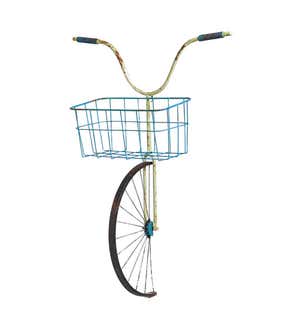 Front Basket Metal Bicycle Wall Décor and Planter