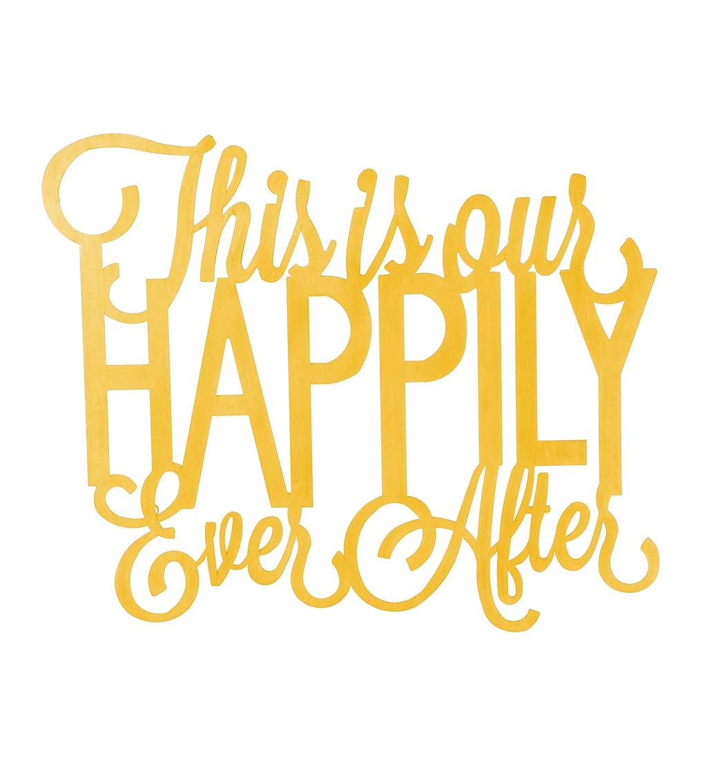 This Is Our Happily Ever After Cursive Metal Sign