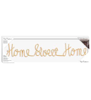 Home Sweet Home Cursive Metal Sign