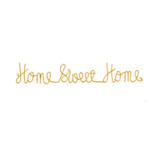 Home Sweet Home Cursive Metal Sign