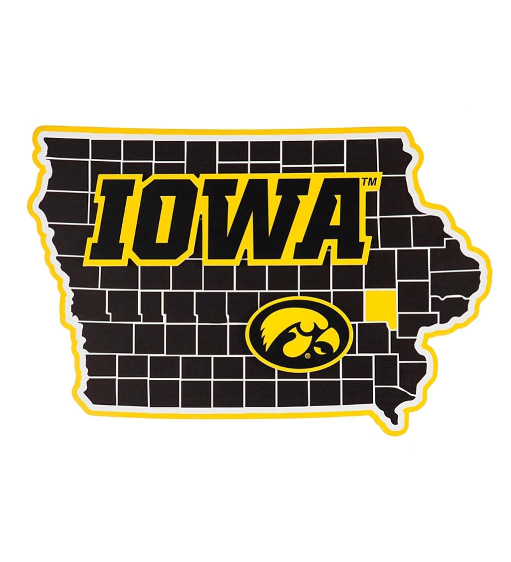 State Shape Wall Décor, University of Iowa