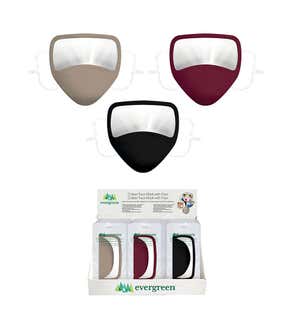 Adult Antimicrobial Non-Medical Cotton Face Mask with Visor Set of 3