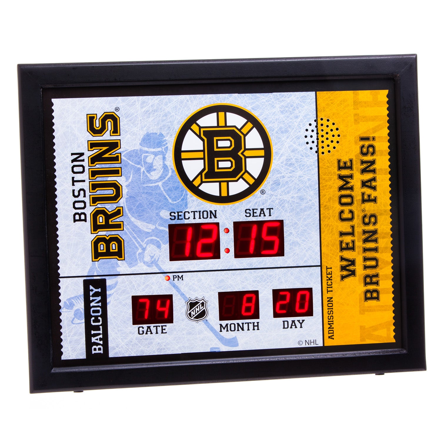 Boston Bruins Bluetooth Scoreboard Wall Clock