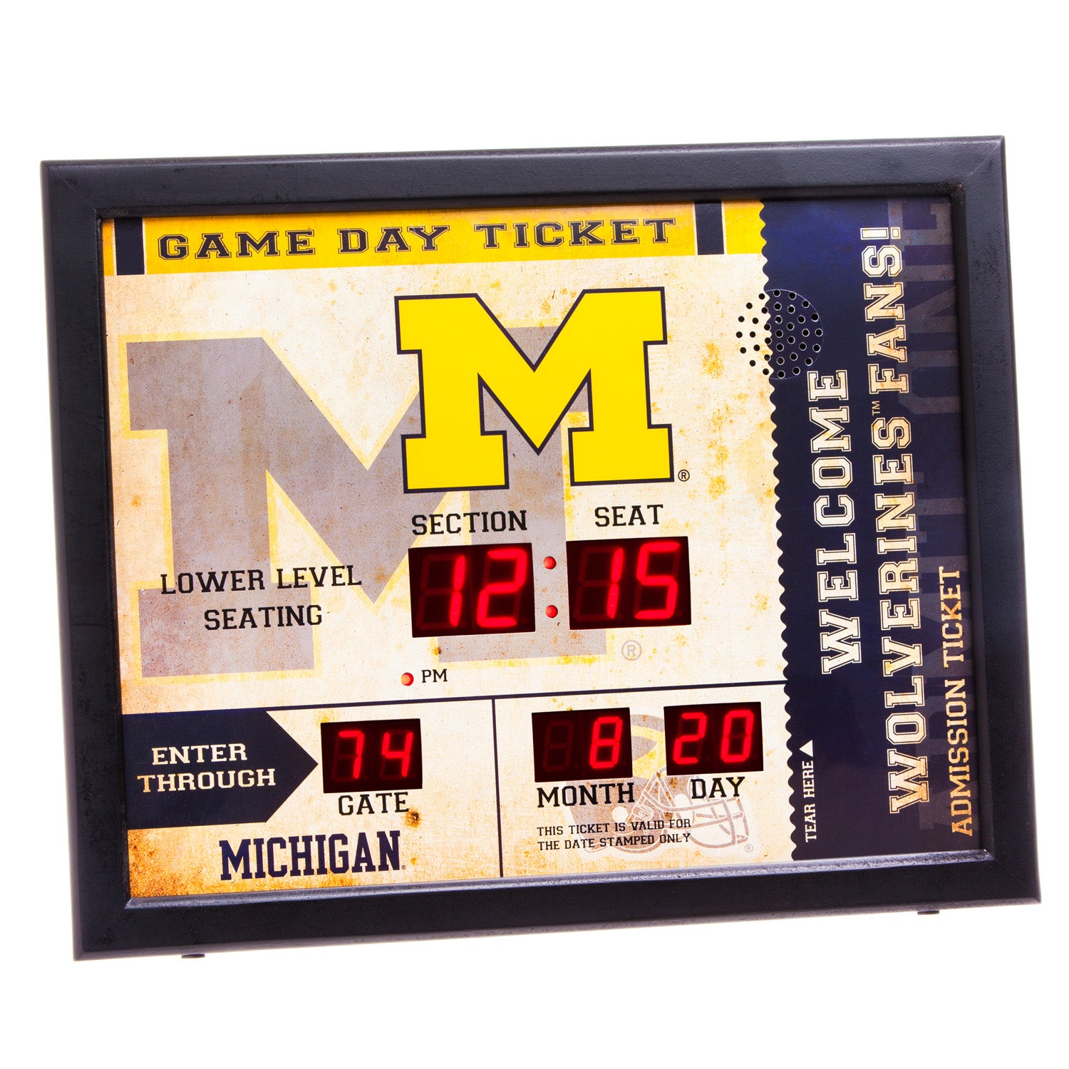 Michigan Wolverines Bluetooth Scoreboard Wall Clock