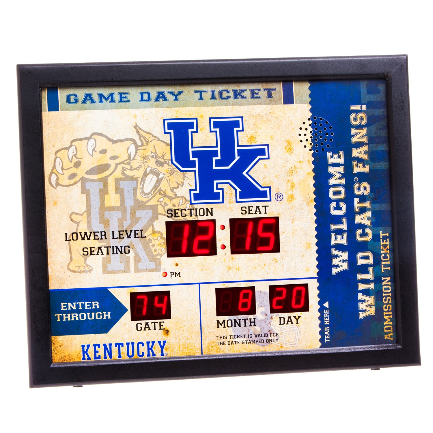 Kentucky Wildcats Bluetooth Scoreboard Wall Clock