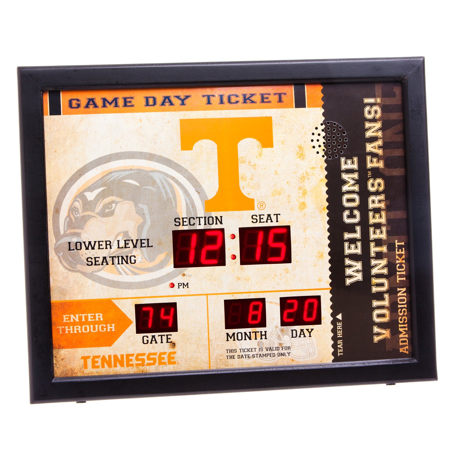 Tennessee Volunteers Bluetooth Scoreboard Wall Clock