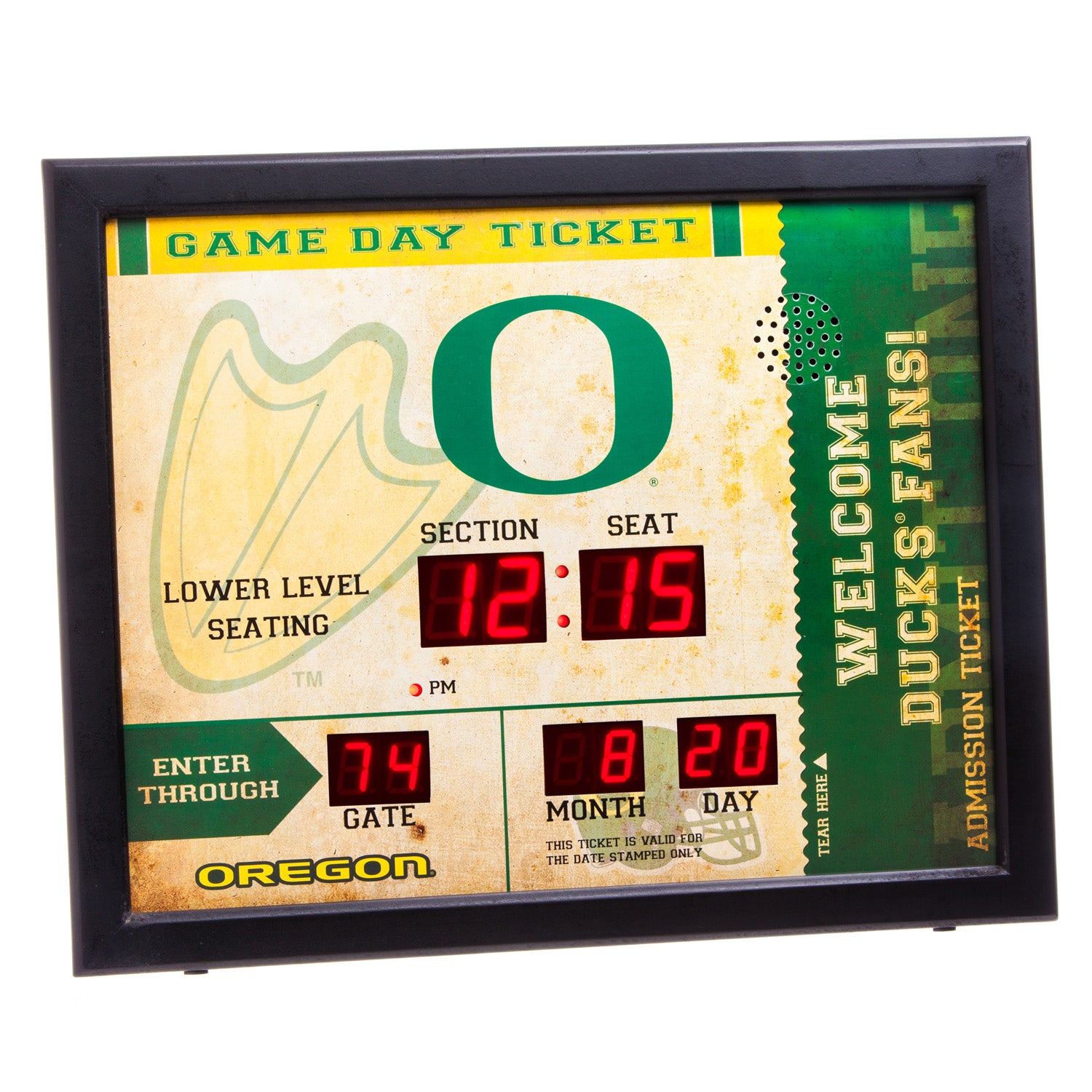 Oregon Ducks Bluetooth Scoreboard Wall Clock