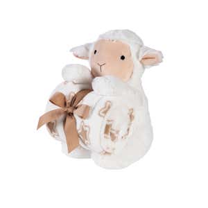 Cuddly Lamb Stuffed Animal with Blanket Gift Set