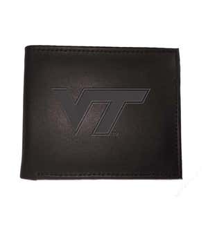 Virginia Tech Bi Fold Leather Wallet