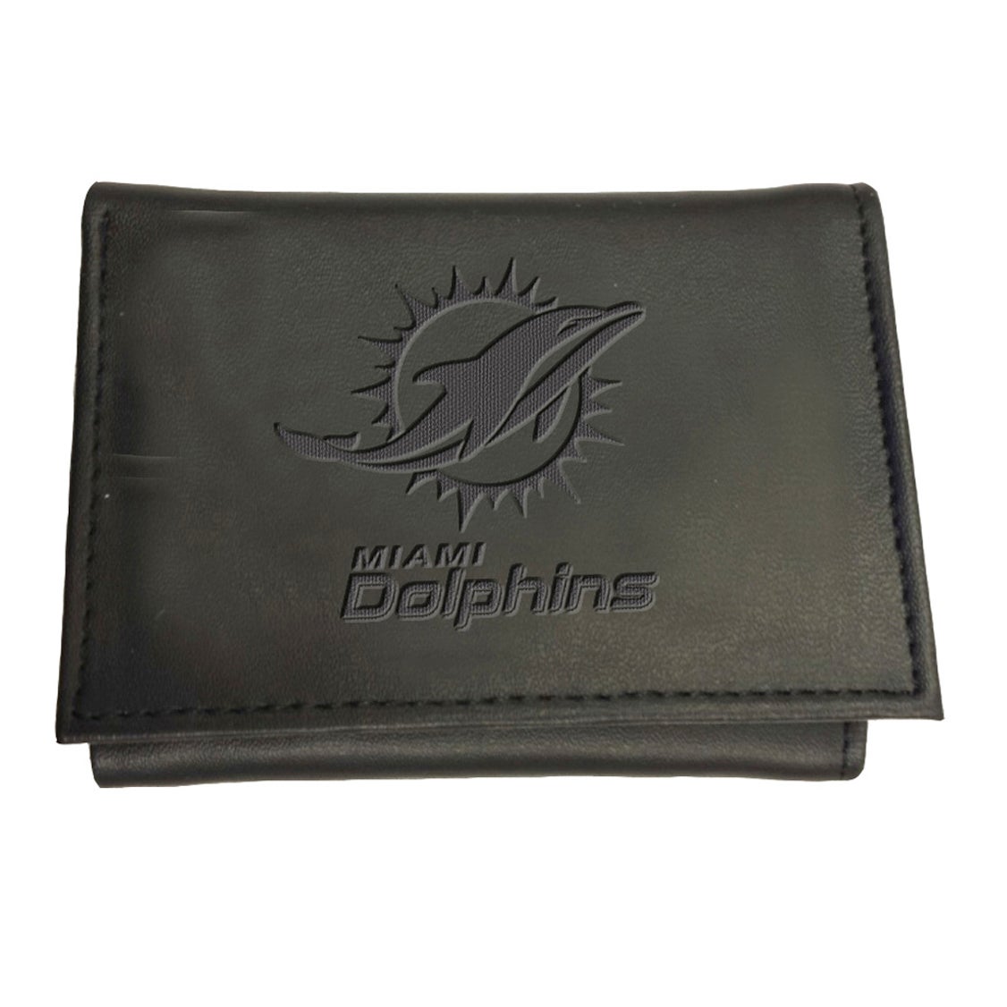 Miami Dolphins Tri-Fold Leather Wallet