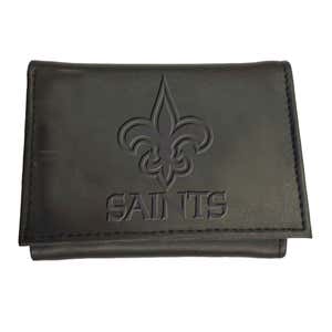 New Orleans Saints Tri-Fold Leather Wallet