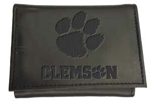 Clemson University Tri Fold Leather Wallet