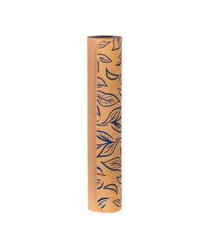 Navy Lotus Antimicrobial Cork Yoga Mat with TPE backing