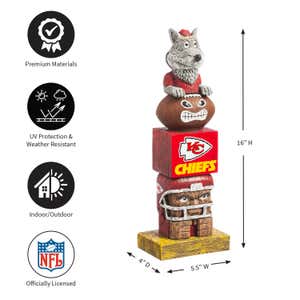 Kansas City Chiefs Tiki Team Totem Garden Statue