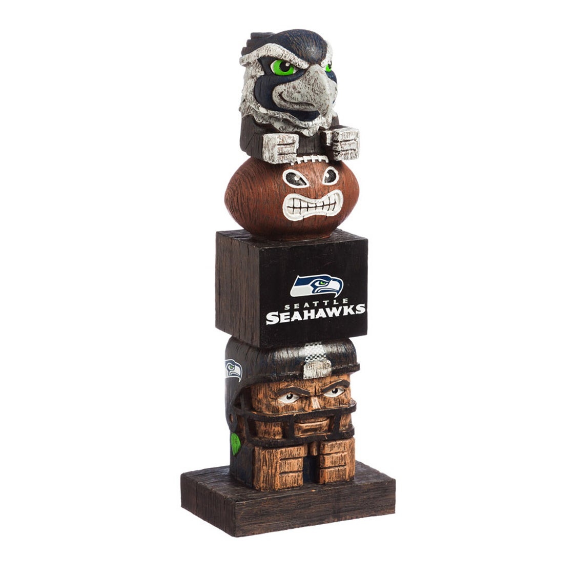 Seattle Seahawks Tiki Team Totem Garden Statue