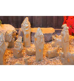 Metallic Finish Nativity Set, Set of 11
