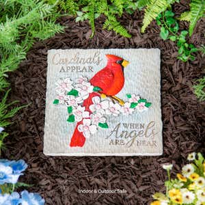 Cardinals Appear when Angels are Near Garden Stone